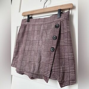Altar’d State Plaid Button Skort size small